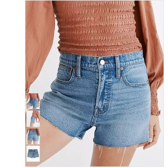 NEW Madewell Distressed Raw Edge The Perfect Jean Short Sz 30 - Picture 4 of 7